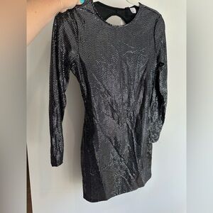 Elegant Black Sequin Dress